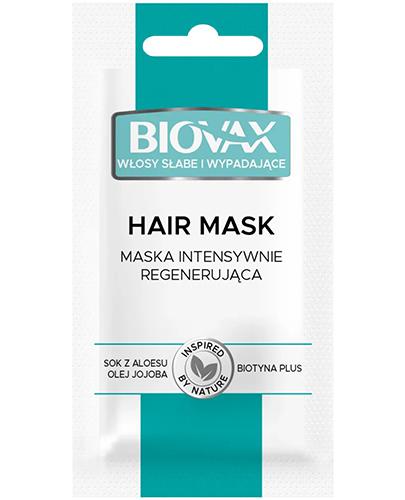  Biovax Maska intensywnie regenerująca dla włosów słabych i wypadających, 20 ml, cenia, właściwości, wskazania - Apteka internetowa Melissa  