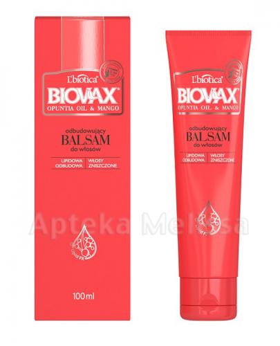  BIOVAX OPUNTIA OIL & MANGO Odbudowujący balsam do włosów - 100 ml - Apteka internetowa Melissa  