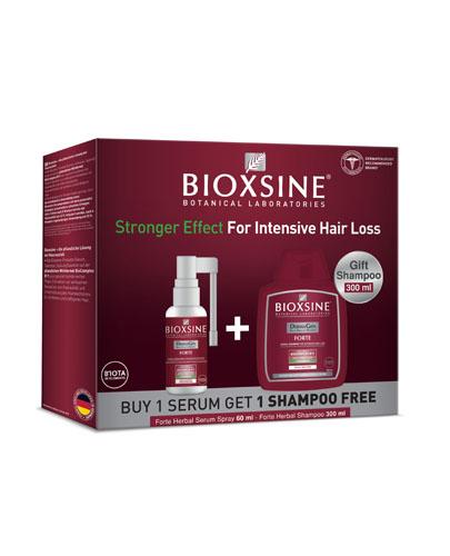 BIOXSINE DERMAGEN FORTE Zestaw Serum w sprayu + Szampon - 60 ml + 300 ml - Apteka internetowa Melissa