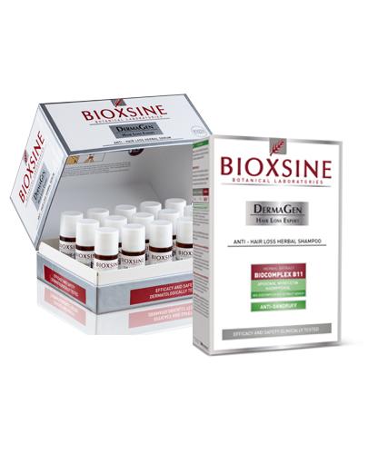  BIOXSINE DERMAGEN Zestaw Serum + Szampon przeciwłupieżowy - 15x10 ml + 300 ml - cena, opinie, skład - Apteka internetowa Melissa  