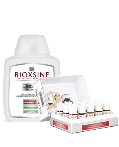  BIOXSINE DERMAGEN Ziołowe serum przeciw wypadaniu włosów - 15 x 10 ml + BIOXSINE Ziołowy szampon przeciw wypadaniu włosów tłustych - 300 ml - Apteka internetowa Melissa  