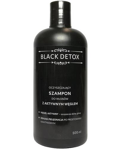  Black Detox Oczyszczający szampon do włosów z aktywnym węglem, 500 ml, cena, opinie, skład - Apteka internetowa Melissa  