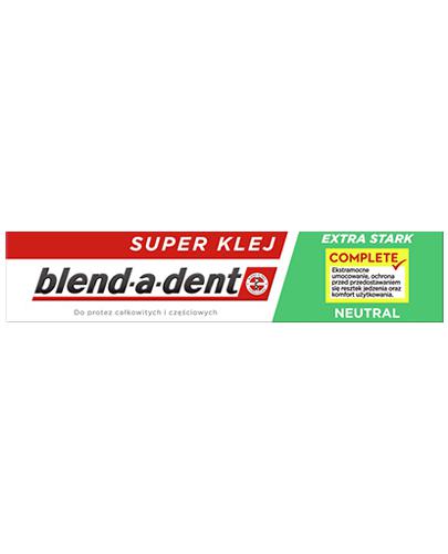  Blend-a-dent Extra Stark Neutral Super Klej do protez całkowitych i częściowych - 47 g - cena, opinie, wskazania - Apteka internetowa Melissa  