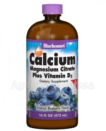  BLUEBONNET NUTRITION  Wapń, Magnez w postaci cytrynianu, Witamina D3, smak jagodowy - 472 ml - Apteka internetowa Melissa  