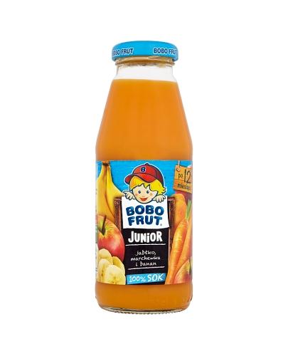 BOBO FRUT JUNIOR Sok jabłko, banan i marchewka po 12 m-cu - 300 ml - Apteka internetowa Melissa