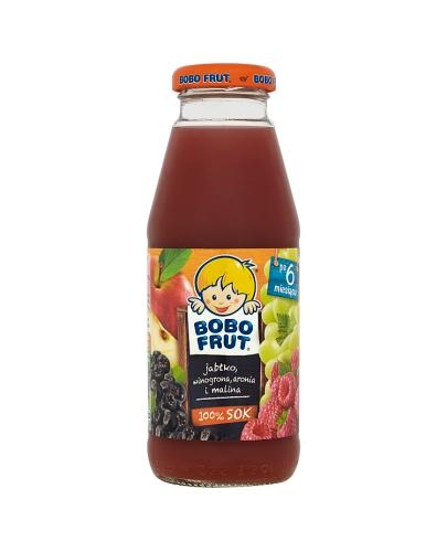 BOBO FRUT Sok jabłko, winogrona, aronia i malina po 6 m-cu - 300 ml - Apteka internetowa Melissa