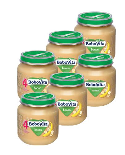 BOBOVITA Banan po 4 m-cu - 6 x 125 g - cena, opinie, właściwości - Apteka internetowa Melissa