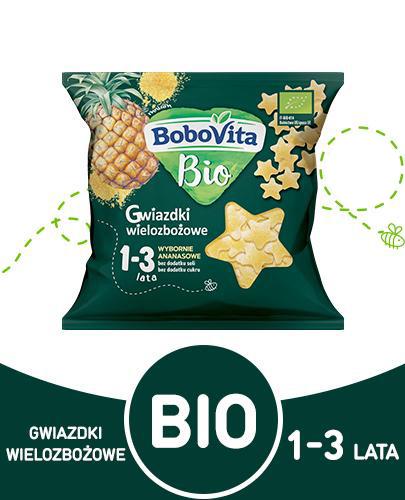  BoboVita Bio Gwiazdki wielozbożowe wybornie ananasowe 1-3 lata - 20 g - cena, opinie, właściwości - Apteka internetowa Melissa  