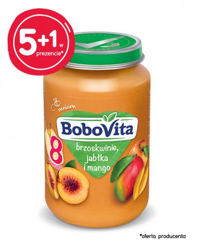BOBOVITA Brzoskwinie jabłka i mango po 8 miesiącu - 6 x 190 g - cena, opinie, właściwości