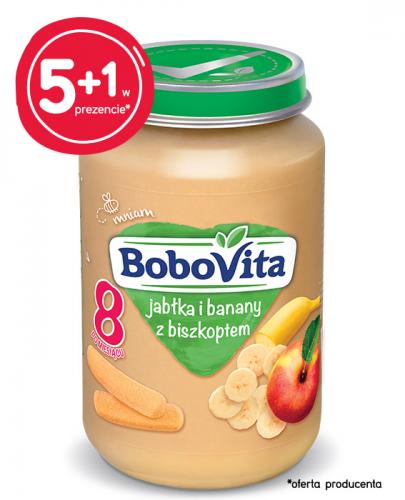 BOBOVITA Jabłka i banany z biszkoptem po 8 m-cu - 6 x 190 g - cena, opinie - Apteka internetowa Melissa