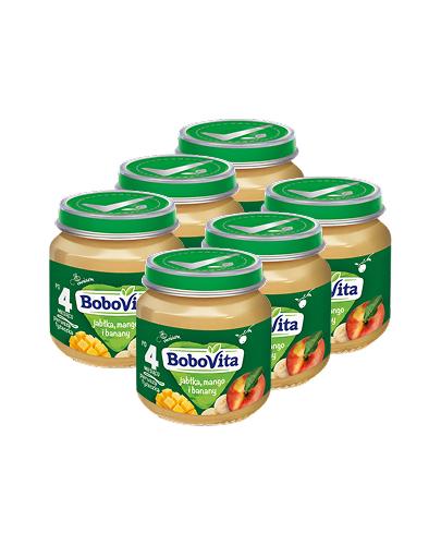 BOBOVITA Jabłka, mango, banany po 5 m-cu - 6 x 125 g - cena, opinie, właściwości