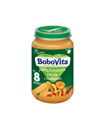 BOBOVITA Jabłka, morele i brzoskwinie z biszkoptem po 8 m-cu - 190 g - Apteka internetowa Melissa