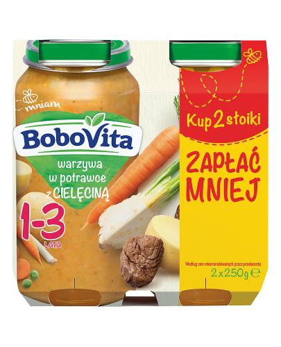  BOBOVITA Junior Warzywa w potrawce z cielęcinką 1-3 lata - 2 x 250 g - Apteka internetowa Melissa  