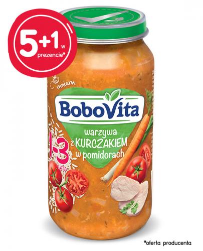  BOBOVITA Junior Warzywa z kurczakiem w pomidorach - 6 x 250 g - cena, opinie, właściwości - Apteka internetowa Melissa  