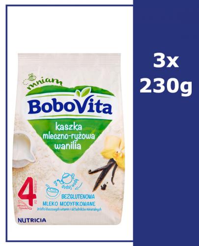  BOBOVITA Kaszka mleczno-ryżowa o smaku waniliowym po 4 m-cu - 3 x 230 g - Apteka internetowa Melissa  