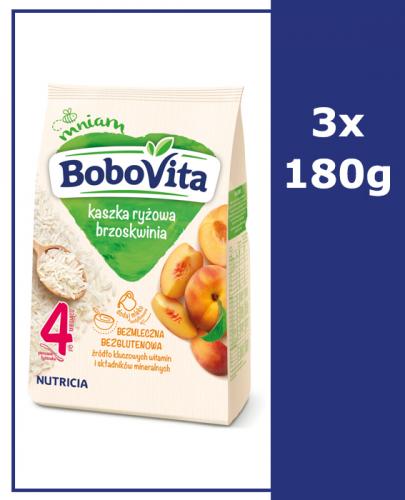  BOBOVITA Kaszka ryżowa o smaku brzoskwiniowym - 3 x 180 g - Apteka internetowa Melissa  