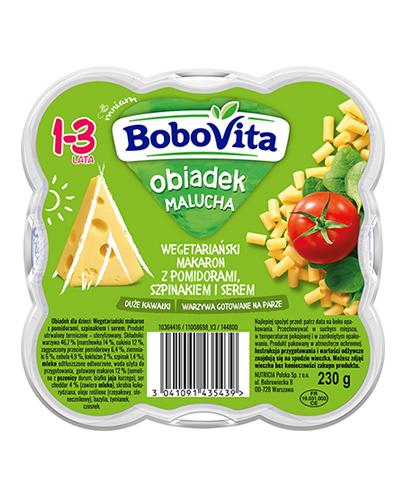 BoboVita Obiadek Malucha Wegetariański makaron z pomidorami, szpinakiem i serem 1-3 lata - 230 g - cena, opinie, właściwości - cena, opinie, właściwości - Apteka internetowa Melissa