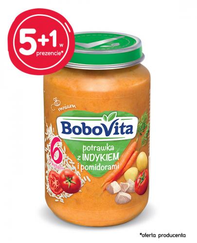 BOBOVITA Potrawka z indykiem i pomidorami - 6 x 190 g - cena, opinie, właściwości - Apteka internetowa Melissa