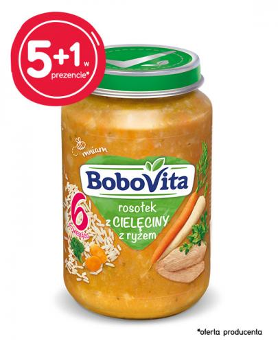 BOBOVITA Rosołek z cielęciny z ryżem po 6. m-cu - 6 x 190 g - cena, opinie, właściwości - Apteka internetowa Melissa