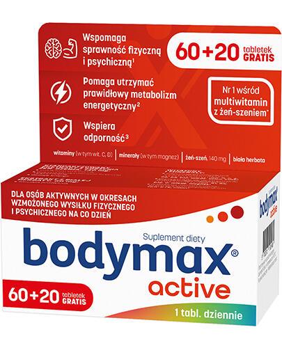  BODYMAX ACTIVE  - 60 tabl + 20 tabl Dla osób aktywnych fizycznie - cena, opinie, dawkowanie - Apteka internetowa Melissa  