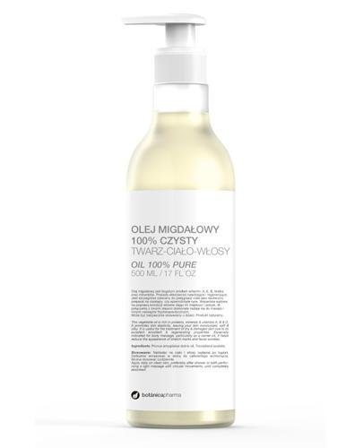 BOTANICAPHARMA Olej migdałowy 100% czysty - 500 ml. Pielęgnacja skóry i włosów. - Apteka internetowa Melissa