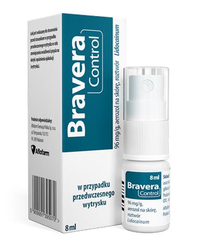 Bravera Control, 96 mg/g, aerozol na skórę opóźniający wytrysk, 8 ml