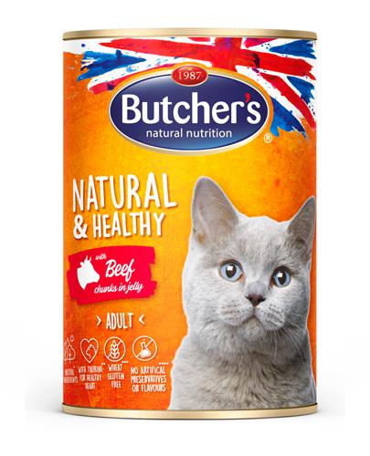  Butcher's Natural & Healthy Karma dla kota z wołowiną w galarecie - 400 g - cena, opinie, stosowanie - Apteka internetowa Melissa  