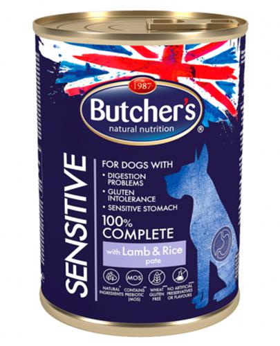 Butcher's Sensitive Karma dla dorosłych psów pasztet z jagnięciną i ryżem - 390 g - cena, opinie, właściwości - Apteka internetowa Melissa  
