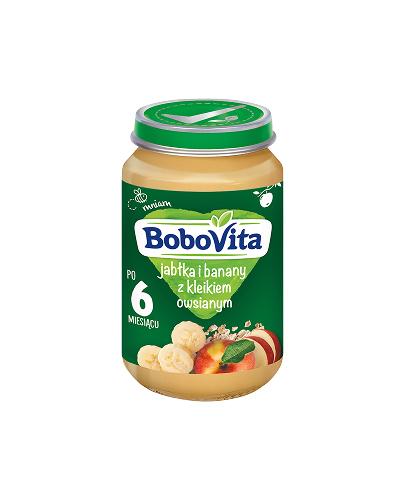 BOBOVITA Jabłka i banany z kleikiem owsianym po 6 m-cu - 190 g - cena, opinie, właściwości - Drogeria Melissa