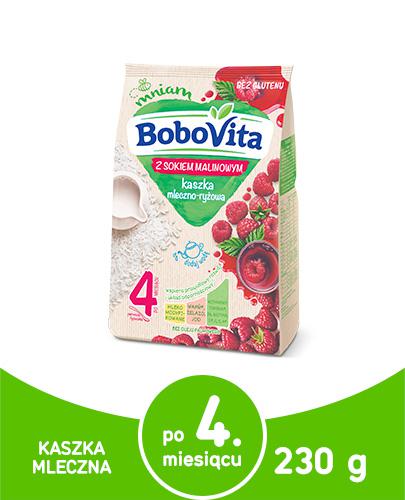  BOBOVITA Kaszka mleczno-ryżowa z sokiem malinowym po 4 m-cu - 230 g - ważny do 2022-12-10  