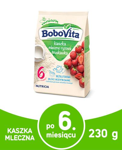 BOBOVITA Kaszka mleczno-ryżowa o smaku truskawkowym po 6 m-cu - 230 g - Apteka internetowa Melissa