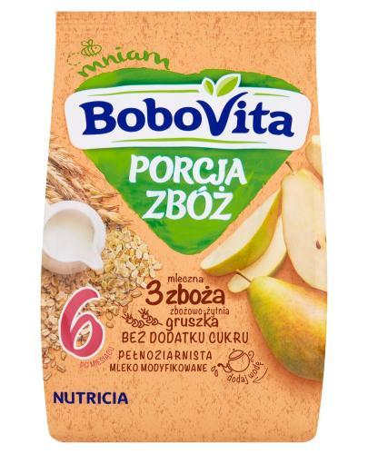 BOBOVITA PORCJA 3 ZBÓŻ Kaszka mleczna o smaku gruszkowym po 8 m-cu - 210 g - Apteka internetowa Melissa