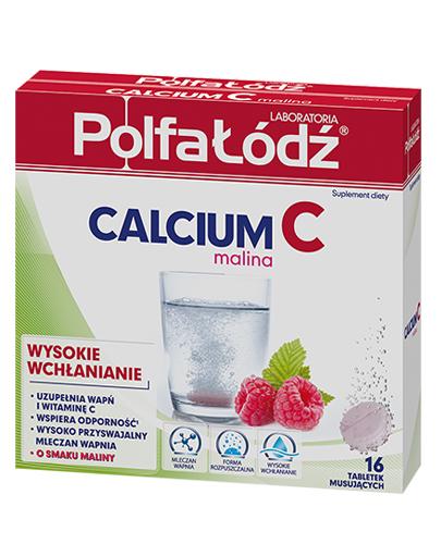 CALCIUM C MALINOWE - 16 tabl. mus. - Drogeria Melissa