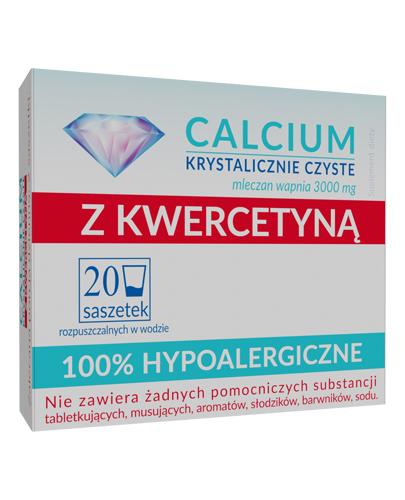  Calcium Hypoalergiczne Krystalicznie Czyste z Kwercetyną, 20 saszetek - Apteka internetowa Melissa  
