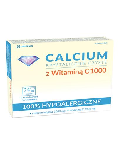  Calcium Krystalicznie Czyste z Witaminą C 1000 -  24 sasz.  - Apteka internetowa Melissa  