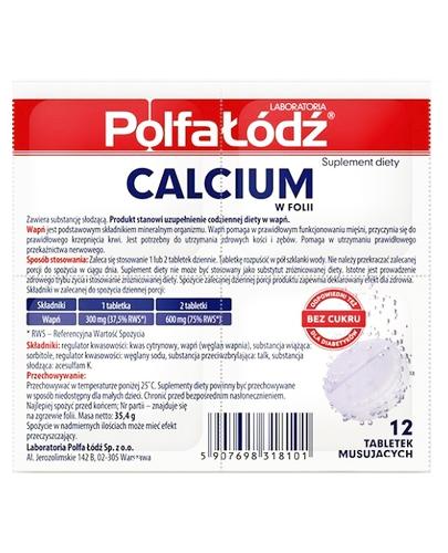 Calcium w folii - 12 tab. mus. - Apteka internetowa Melissa