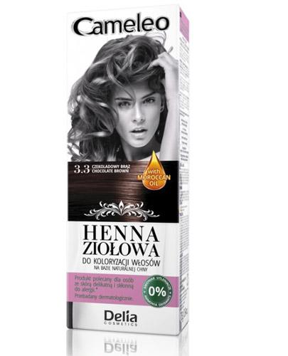  Cameleo Henna ziołowa do koloryzacji włosów Czekoladowy brąz 3.3 - 75 g - cena, opinie, stosowanie  - Apteka internetowa Melissa  