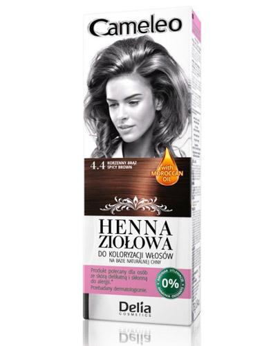  Cameleo Henna ziołowa do koloryzacji włosów Korzenny brąz 4.4 - 75 g - cena, opinie, stosowanie  - Apteka internetowa Melissa  