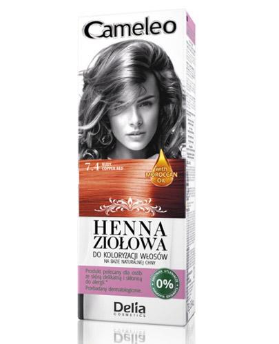  Cameleo Henna ziołowa do koloryzacji włosów Rudy 7.4 - 75 g Farba bez amoniaku - cena, opinie, stosowanie - Apteka internetowa Melissa  