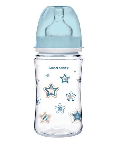  CANPOL BABIES Antykolkowa butelka szerokootworowa EasyStart 35/217 niebieska 240 ml - 1 szt. - Apteka internetowa Melissa  