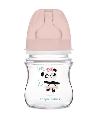  CANPOL BABIES Butelka antykolkowa EasyStart 35/220 kolor różowy - 120 ml  - Apteka internetowa Melissa  