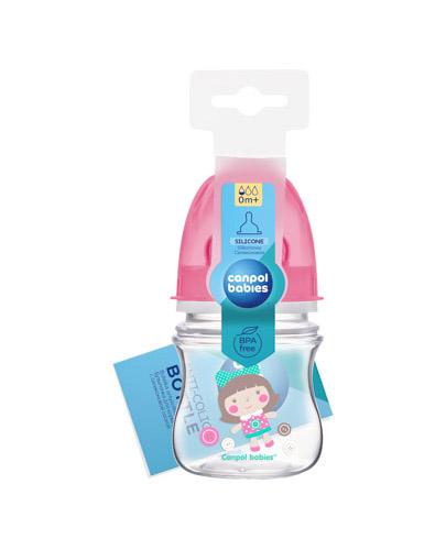 CANPOL BABIES Butelka szerokootworowa antykolkowa EasyStart KOLOROWE ZWIERZĘTA 120 ml 35/205 - 1 szt. - Drogeria Melissa