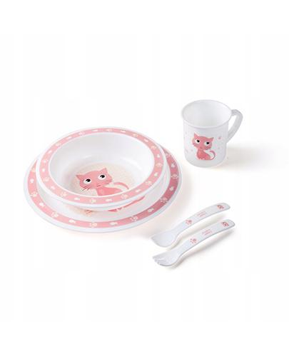  CANPOL BABIES Plastikowy zestaw stołowy Cute Animals 4/401, kolor różowy - 1 szt. - Apteka internetowa Melissa  