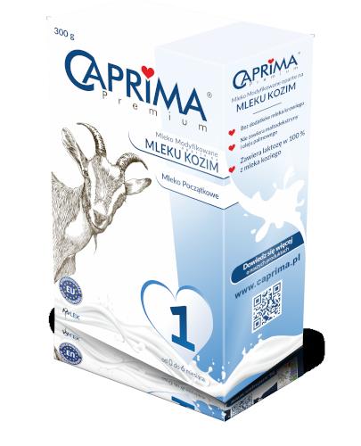 CAPRIMA PREMIUM 1 MLEKO POCZĄTKOWE 0-6 mcy Mleko modyfikowane na bazie mleka koziego - 300 g - cena, stosowanie, opinie - Apteka internetowa Melissa