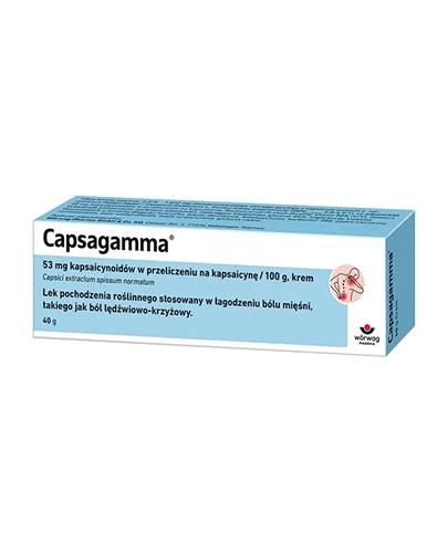  Capsagamma, 40 g. Na ból mięśni - cena, wskazania, skład - Apteka internetowa Melissa  