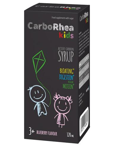  CarboRhea Kids Płyn z węglem aktywnym 3+ jagodowy smak - 120 ml Na trawienie i wzdęcia - cena, opinie, stosowanie  - Apteka internetowa Melissa  