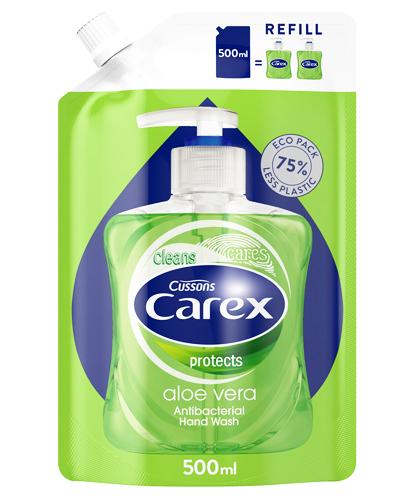CAREX Antybakteryjne mydło w płynie Aloe Vera, zapas, 500 ml