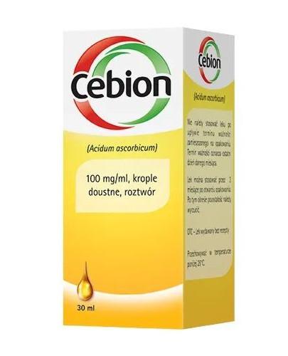 CEBION Krople, 30 ml Niedobory witaminy C, cena, opinie, wskazania - Apteka internetowa Melissa  
