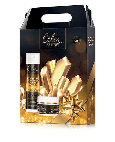  Celia De Luxe Gold 24K Luksusowy Krem przeciwzmarszczkowy 60+, 50 ml + Luksusowy płyn micelarny, 200 ml, cena, opinie, wskazania - Apteka internetowa Melissa  