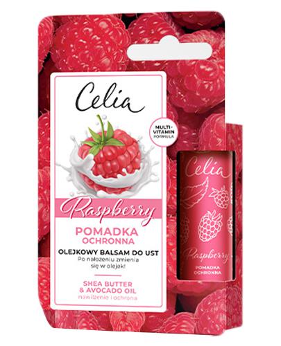 Celia Raspberry Pomadka ochronna Olejkowy balsam do ust, 1 szt., cena, opinie, wskazania
